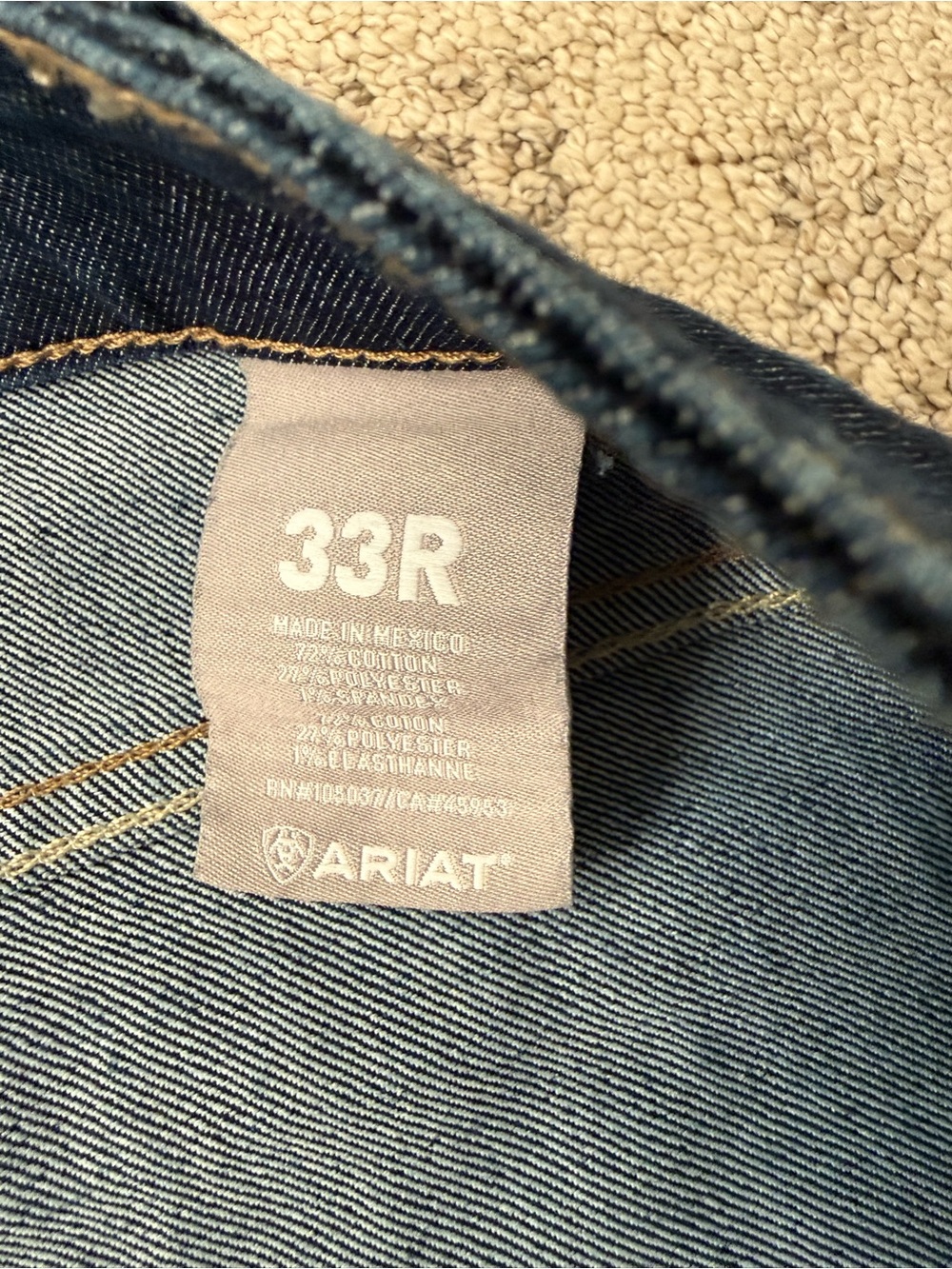 Ariat Rebar Mid Rise Straight Dark Wash Sz 33R Ladies - Picture 4 of 12